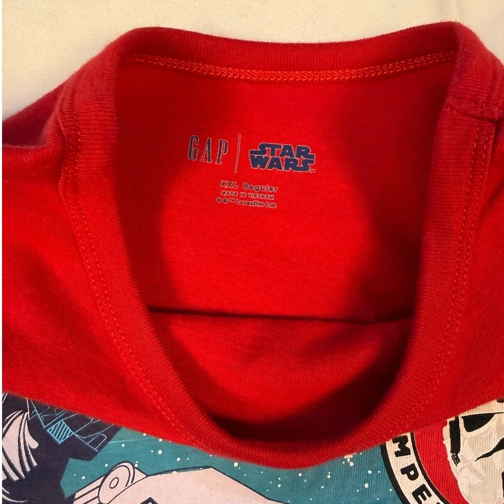 Gap‎ Star Wars Imperial Infantry AT-AT Graphic Long Sleeve T-Shirt Red Boys XXL